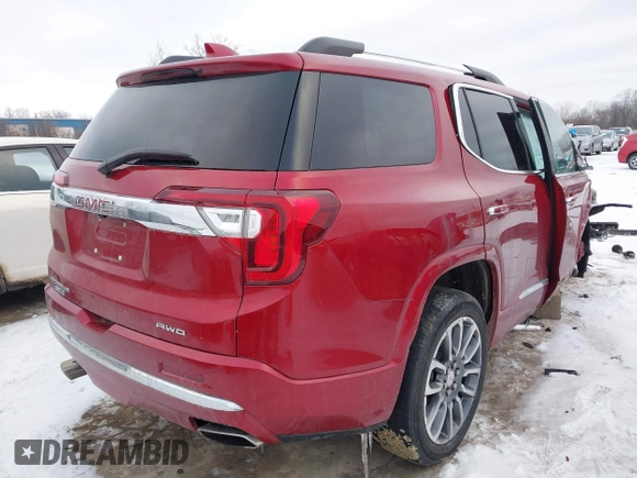 2021 GMC Acadia Denali with VIN 1GKKNXLS8MZ144319, listed as a IAAI auction lot 41287238 with 41,146 mi miles and . Bid and sale history available at DreamBid. Image 4.