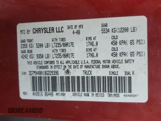 2008 Dodge 3500 Laramie with VIN 3D7MX48A18G229396, listed as a Copart auction lot 47978865 with Not Provided miles and Salvage Title. Bid and sale history available at carsss.com. Image 12.