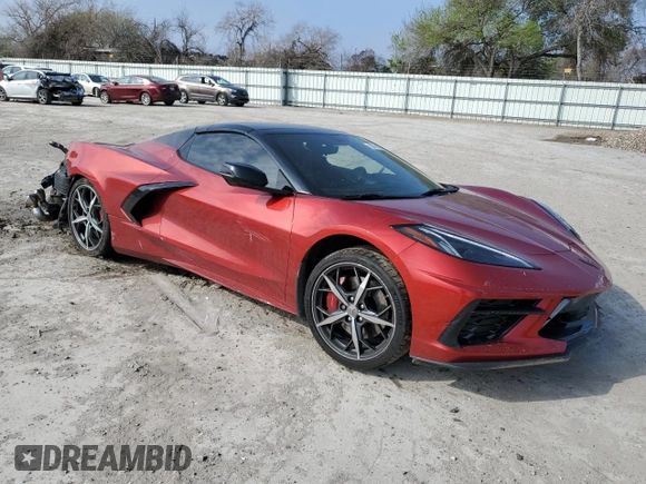 2021 Chevrolet Corvette 3LT with VIN 1G1YC3D45M5114571, listed as a Copart auction lot 43874384 with 0 mi miles. Bid and sale history available at carsss.com. Image 4.