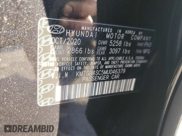 2021 Genesis G80 2.5T with VIN KMTGB4SC5MU046379, listed as a Copart auction lot 77659574 with 30,997 mi miles and Salvage Title. Bid and sale history available at carsss.com. Image 15.