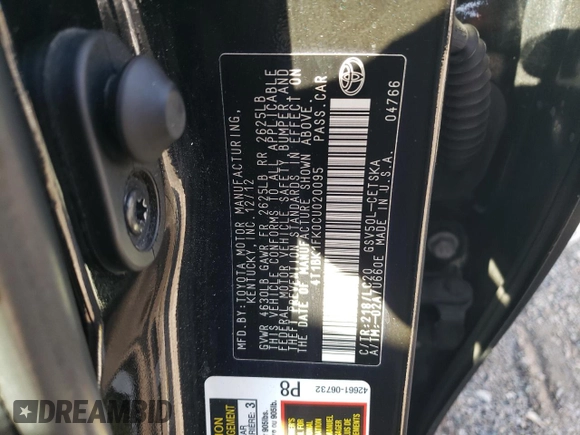 2012 Toyota Camry SE with VIN 4T1BK1FK0CU020095, listed as a Copart auction lot 49865005 with 123,558 mi miles and Salvage Title. Bid and sale history available at carsss.com. Image 12.