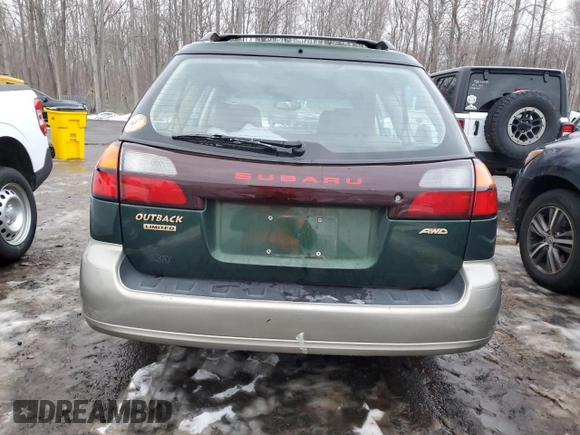 2002 Subaru Legacy Outback Limited with VIN 4S3BH686927611149, listed as a Copart auction lot 43475355 with 164,387 mi miles and Salvage title. Bid and sale history available at DreamBid. Image 6.
