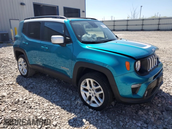 2021 Jeep Renegade Islander z VIN ZACNJDBB3MPM75714, wystawiony jako Copart lot #56912925 z przebiegiem 90 368 mil mil oraz Nie do naprawy • Non repairable. Historia ofert i sprzedaży dostępna na DreamBid. Obrazek 4.