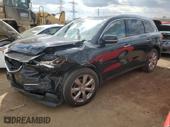 2016 Acura MDX Advance z VIN 5FRYD4H92GB037921, wystawiony jako Copart lot #50869795 z przebiegiem 121 437 mil mil oraz Szkoda całkowita • Salvage title. Historia ofert i sprzedaży dostępna na DreamBid. Obrazek 1.