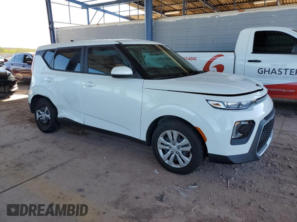2021 Kia Soul S with VIN KNDJ23AU7M7142909, listed as a Copart auction lot 50317055 with 22,560 mi miles and Salvage Title. Bid and sale history available at DreamBid. Image 4.
