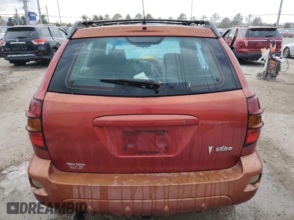2004 Pontiac Vibe with VIN 5Y2SL628X4Z460435, listed as a Copart auction lot 76310784 with 205,260 mi miles and Salvage Title. Bid and sale history available at carsss.com. Image 6.