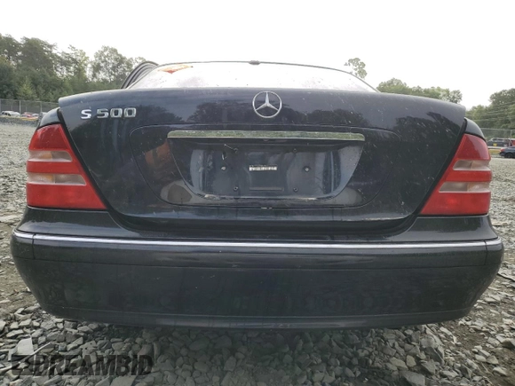 2000 Mercedes-Benz S-Class with VIN WDBNG75J2YA027054, listed as a Copart auction lot 71726724 with 0 mi miles and Salvage Title. Bid and sale history available at carsss.com. Image 6.