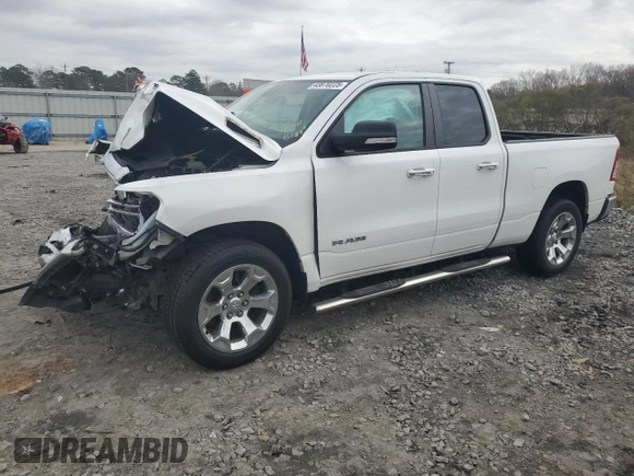 2020 Ram 1500 Big Horn with VIN 1C6RREBT5LN245943, listed as a Copart auction lot 43870225 with 84,038 mi miles and Salvage Title. Bid and sale history available at carsss.com. Image 1.