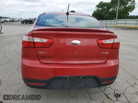 2013 Kia Rio EX with VIN KNADN4A39D6295795, listed as a Copart auction lot 56565145 with 108,074 mi miles and Clean title. Bid and sale history available at DreamBid. Image 6.