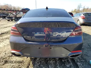 2023 Genesis G70 3.3T with VIN KMTG54TE9PU110984, listed as a Copart auction lot 79218944 with 16,702 mi miles and Salvage title. Bid and sale history available at DreamBid. Image 6.