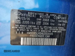 2017 Hyundai Elantra GT with VIN KMHD35LH5HU350005, listed as a Copart auction lot 66673444 with 154,521 mi miles and Salvage Title. Bid and sale history available at carsss.com. Image 14.