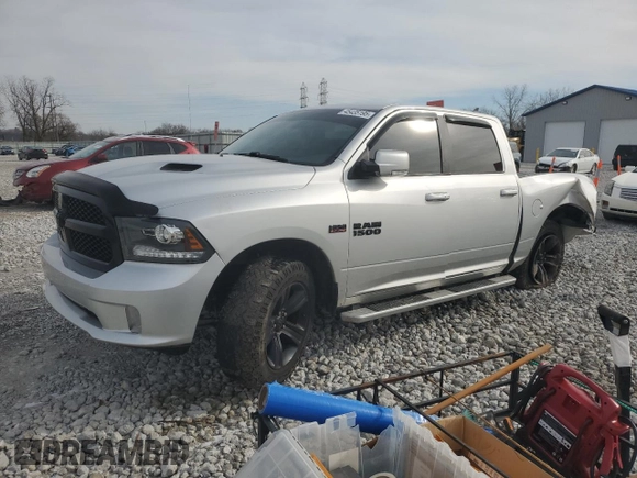 2018 Ram 1500 Night with VIN 1C6RR7MT9JS144671, listed as a Copart auction lot 45435195 with 128,042 mi miles and Salvage Title. Bid and sale history available at carsss.com. Image 1.