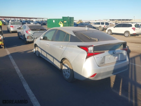 2019 Toyota Prius L Eco with VIN JTDKARFU3K3090363, listed as a IAAI auction lot 40858003 with 22,405 mi miles. Bid and sale history available at carsss.com. Image 3.