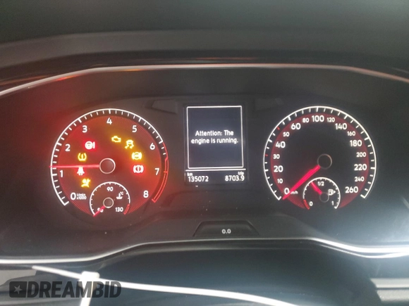 2019 Volkswagen Jetta SEL with VIN 3VWE57BU5KM183537, listed as a Copart auction lot 56560915 with 135,072 mi miles and Salvage title. Bid and sale history available at DreamBid. Image 9.
