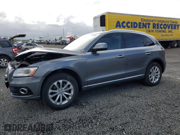 2015 Audi Q5 Premium Plus with VIN WA1LFAFP3FA142104, listed as a Copart auction lot 56766855 with 73,111 mi miles and Salvage title. Bid and sale history available at DreamBid. Image 1.