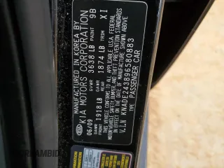 2009 Kia Rio LX with VIN KNADE243896580883, listed as a Copart auction lot 43735505 with 135,726 mi miles and Salvage Title. Bid and sale history available at carsss.com. Image 12.
