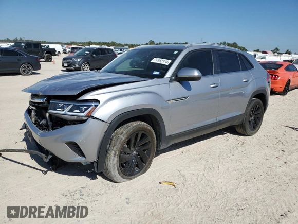 2022 Volkswagen Atlas SE with VIN 1V2JC2CA9NC230068, listed as a Copart auction lot 77862374 with 37,343 mi miles and Salvage title. Bid and sale history available at DreamBid. Image 1.
