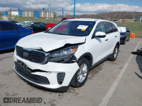 2020 Kia Sorento LX with VIN 5XYPGDA55LG613631, listed as a IAAI auction lot 41883791 with 107,759 mi miles and . Bid and sale history available at carsss.com. Image 2.