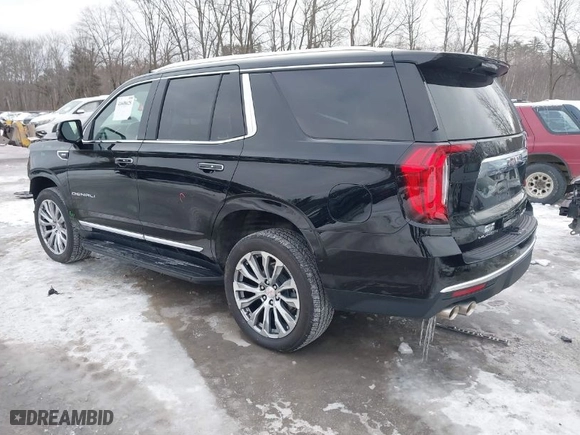 2023 GMC Yukon Denali with VIN 1GKS2DKL1PR490069, listed as a IAAI auction lot 41608625 with 14,481 mi miles. Bid and sale history available at carsss.com. Image 3.