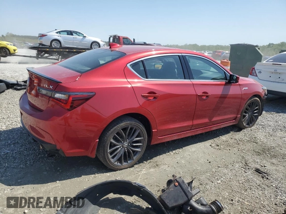 2021 Acura ILX w/Premium/A-SPEC Package with VIN 19UDE2F86MA007659, listed as a Copart auction lot 53266515 with 41,157 mi miles and Salvage Title. Bid and sale history available at carsss.com. Image 3.