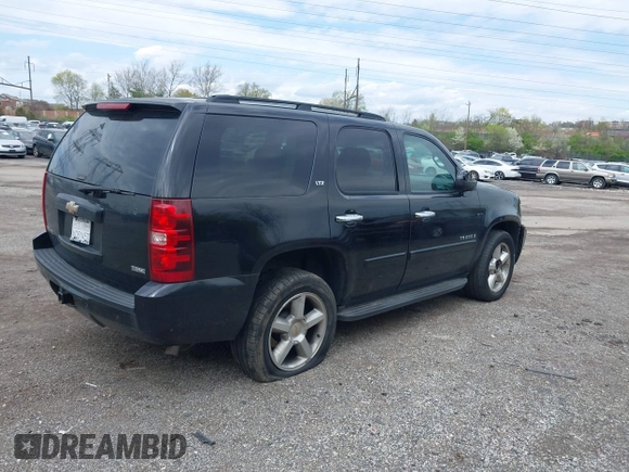 2008 Chevrolet Tahoe LTZ with VIN 1GNFK13088J203852, listed as a IAAI auction lot 41912285 with 205,290 mi miles and . Bid and sale history available at DreamBid. Image 4.