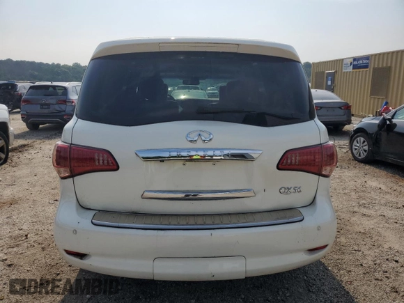 2012 Infiniti QX56 7-passenger with VIN JN8AZ2NF3C9517252, listed as a Copart auction lot 58743455 with 136,627 mi miles and Clean title. Bid and sale history available at DreamBid. Image 6.
