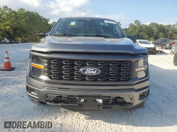 2024 Ford F-150 STX with VIN 1FTEW2K54RKE81302, listed as a Copart auction lot 72587334 with 2,555 mi miles and Salvage Title. Bid and sale history available at carsss.com. Image 5.