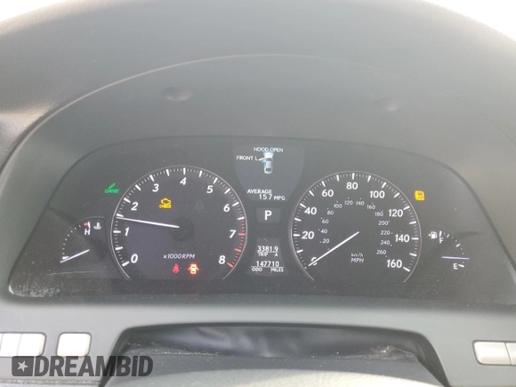 2010 Lexus LS 460 z VIN JTHBL5EFXA5097219, wystawiony jako Copart lot #52623605 z przebiegiem 147 710 mil mil oraz Nie do naprawy • Non repairable. Historia ofert i sprzedaży dostępna na DreamBid. Obrazek 9.