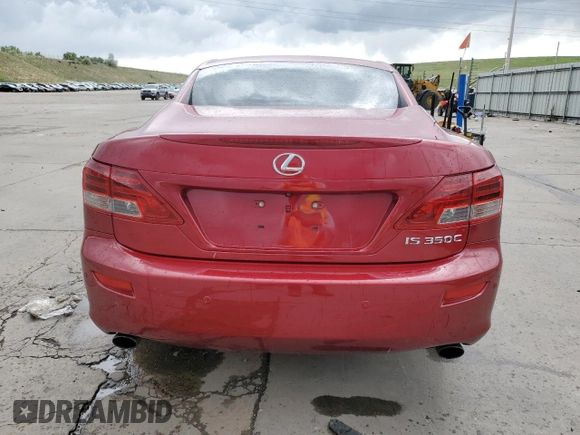 2011 Lexus IS 350 C with VIN JTHFE2C25B2505784, listed as a Copart auction lot 57262215 with 100,669 mi miles and Salvage title. Bid and sale history available at DreamBid. Image 6.