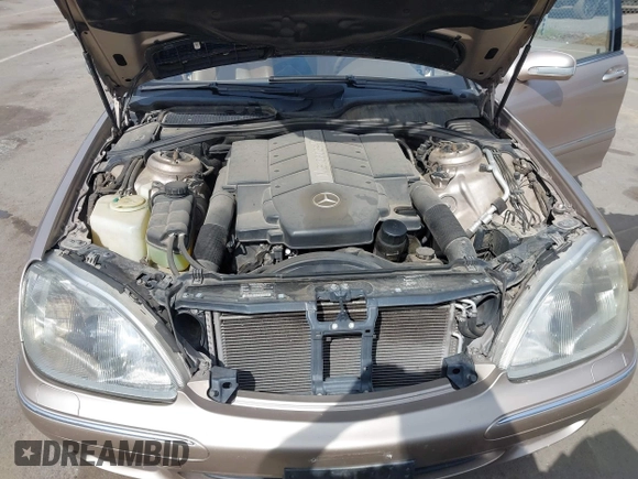 2002 Mercedes-Benz S-Class 4.3L with VIN WDBNG70J82A225944, listed as a IAAI auction lot 41669752 with 133,143 mi miles. Bid and sale history available at carsss.com. Image 10.
