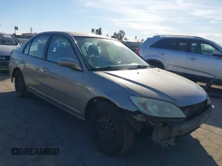 2004 Honda Civic LX with VIN 2HGES16534H549140, listed as a IAAI auction lot 41647919 with 1 mi miles. Bid and sale history available at carsss.com. Image 1.