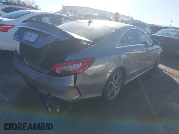 2015 Mercedes-Benz CLS 400 with VIN WDDLJ6HB2FA151384, listed as a IAAI auction lot 41114918 with 15,070 mi miles and . Bid and sale history available at DreamBid. Image 4.