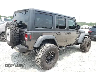 2018 Jeep Wrangler Unlimited Sport z VIN 1C4HJXDG1JW225039, wystawiony jako Copart lot #58772725 z przebiegiem 80 839 mil mil oraz Szkoda całkowita • Salvage title. Historia ofert i sprzedaży dostępna na DreamBid. Obrazek 3.