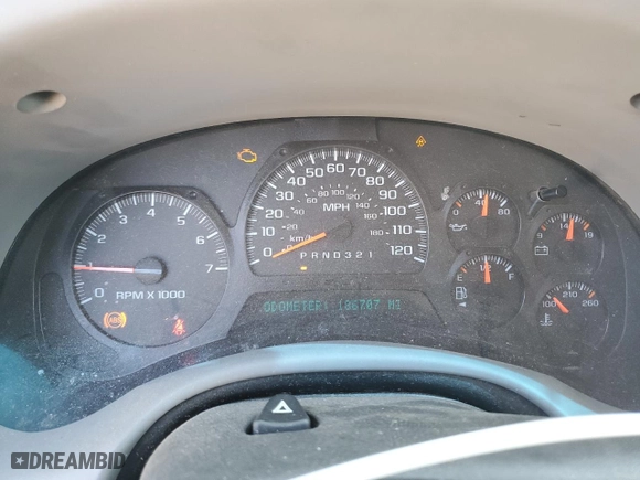2006 Chevrolet TrailBlazer LS with VIN 1GNES16S266171621, listed as a Copart auction lot 76050424 with 186,707 mi miles and Salvage Title. Bid and sale history available at carsss.com. Image 9.