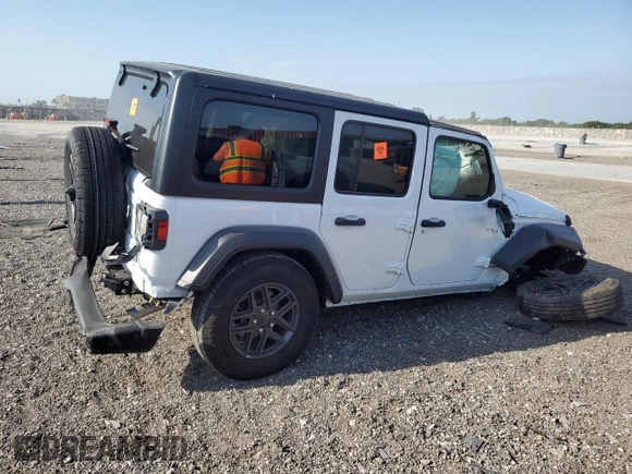 2025 Jeep Wrangler Sport S with VIN 1C4PJXDN7SW500165, listed as a Copart auction lot 49271945 with 8,271 mi miles and Non repairable. Bid and sale history available at DreamBid. Image 3.