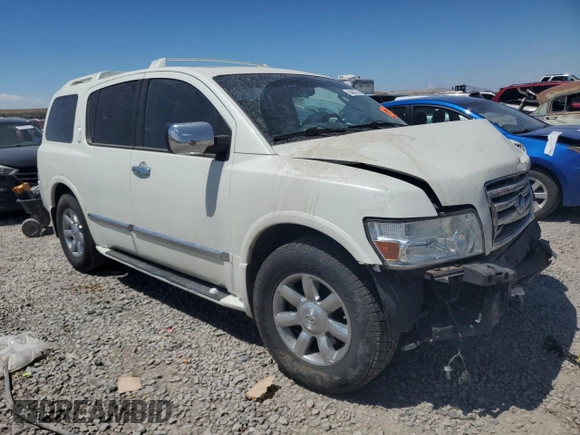 2006 Infiniti QX56 with VIN 5N3AA08C26N811121, listed as a Copart auction lot 64007304 with 0 mi miles and Salvage Title. Bid and sale history available at carsss.com. Image 4.