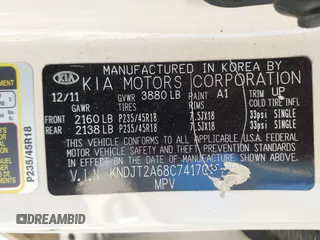 2012 Kia Soul + with VIN KNDJT2A68C7417016, listed as a IAAI auction lot 41984033 with 103,557 mi miles. Bid and sale history available at carsss.com. Image 9.