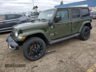 2023 Jeep Wrangler Sahara with VIN 1C4JJXP61PW528948, listed as a Copart auction lot 46866885 with 38,191 mi miles and Clean Title. Bid and sale history available at DreamBid. Image 1.