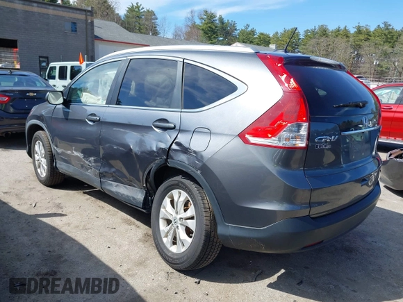 2013 Honda CR-V EX-L with VIN 2HKRM4H73DH656366, listed as a IAAI auction lot 41998244 with 124,864 mi miles. Bid and sale history available at carsss.com. Image 3.