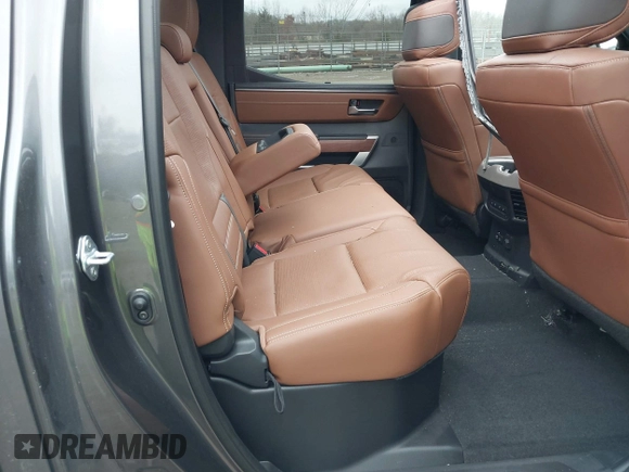 2024 Toyota Tundra 1794 Edition with VIN 5TFMA5DBXRX142402, listed as a IAAI auction lot 41253806 with 17,523 mi miles and . Bid and sale history available at DreamBid. Image 8.