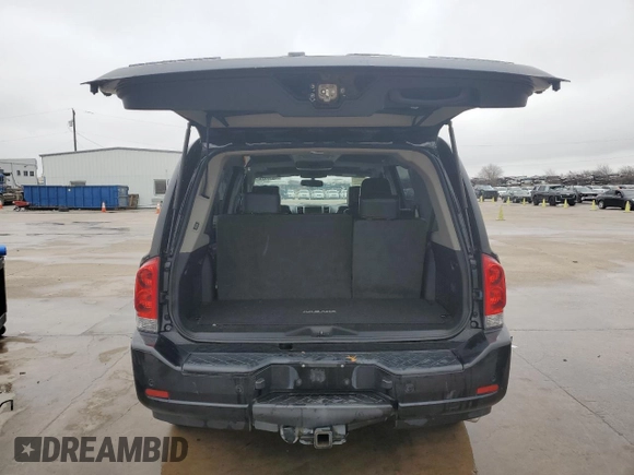 2014 Nissan Armada Platinum z VIN 5N1BA0NF5EN601168, wystawiony jako Copart lot #44590395 z przebiegiem Nie podano mil oraz Szkoda całkowita • Salvage title. Historia ofert i sprzedaży dostępna na DreamBid. Obrazek 6.