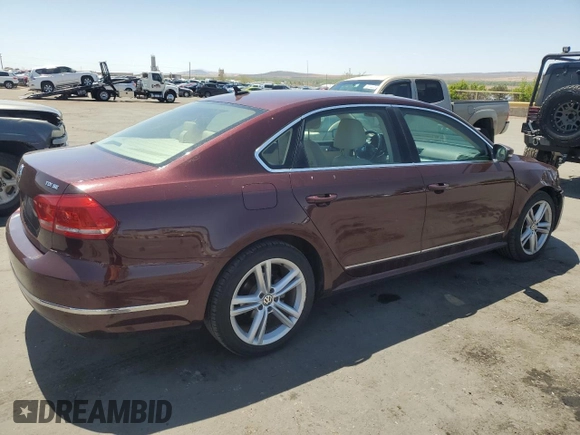 2013 Volkswagen Passat TDI SE with VIN 1VWBN7A36DC053461, listed as a Copart auction lot 54435055 with 197,995 mi miles and Clean Title. Bid and sale history available at carsss.com. Image 3.