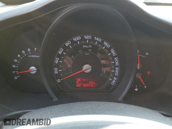 2011 Kia Sportage EX with VIN KNDPCCA27B7103675, listed as a Copart auction lot 58931955 with 259,718 mi miles and Salvage title. Bid and sale history available at DreamBid. Image 9.