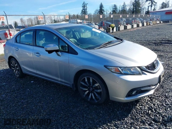 2015 Honda Civic Sedan EX-L with VIN 19XFB2F91FE205512, listed as a IAAI auction lot 41849708 with 122,947 mi miles. Bid and sale history available at carsss.com. Image 1.