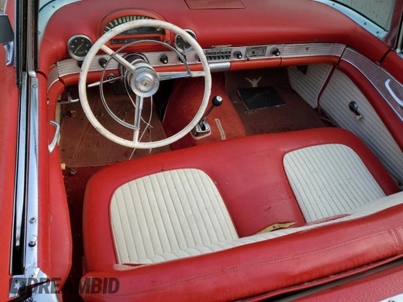 1956 Ford Thunderbird with VIN P6FH249214, listed as a Copart auction lot 72166474 with 91,315 mi miles and Clean Title. Bid and sale history available at DreamBid. Image 8.
