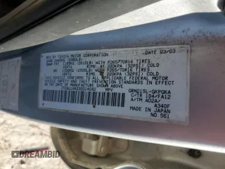 2003 Toyota 4Runner SR5 with VIN JTEBU14R230014042, listed as a Copart auction lot 48388415 with 285,533 mi miles and Salvage Title. Bid and sale history available at DreamBid. Image 12.