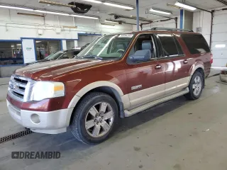 2007 Ford Expedition Max Eddie Bauer z VIN 1FMFK18527LA02573, wystawiony jako Copart lot #56996265 z przebiegiem 222 722 mil mil oraz Szkody całkowita. Historia ofert i sprzedaży dostępna na DreamBid. Obrazek 1.