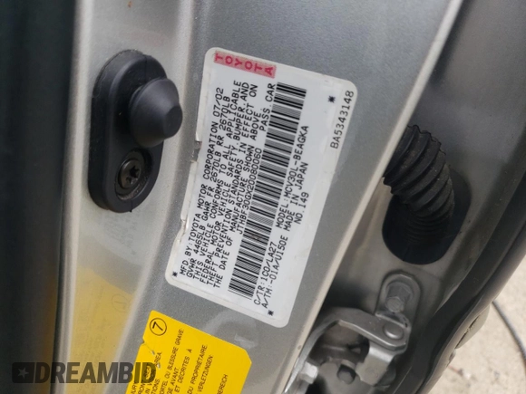 2002 Lexus ES 300 with VIN JTHBF30GX20080060, listed as a Copart auction lot 51731905 with 207,037 mi miles and Salvage Title. Bid and sale history available at DreamBid. Image 12.