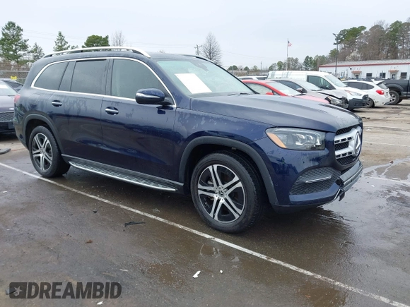2020 Mercedes-Benz GLS with VIN 4JGFF5KE6LA222616, listed as a IAAI auction lot 41754120 with 49,136 mi miles. Bid and sale history available at carsss.com. Image 1.