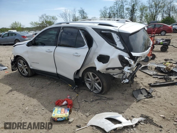 2019 Chevrolet Equinox Premier with VIN 2GNAXPEX8K6276748, listed as a Copart auction lot 52823745 with 90,163 mi miles and Salvage title. Bid and sale history available at DreamBid. Image 2.